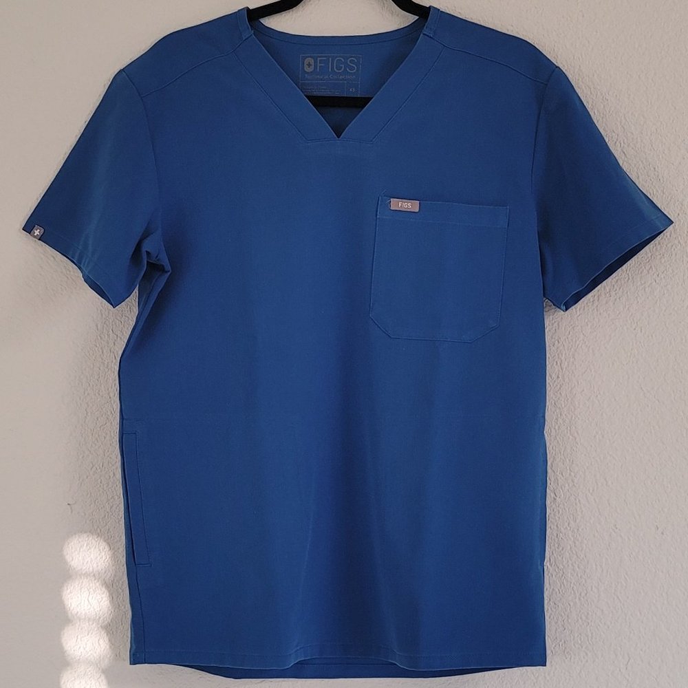 FIGS Scrub Top Royal Blue Size Extra Small